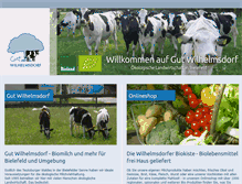Tablet Screenshot of gut-wilhelmsdorf.de
